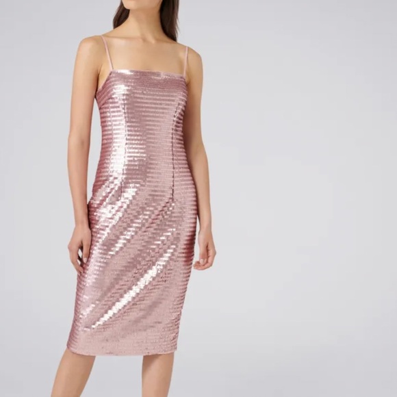 Forever New/EverNew Melbourne Sequin Sheath Pink Dress, New Years, Party Dress! - Picture 6 of 7